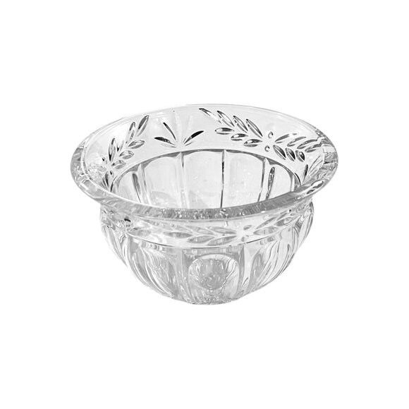 VTG Noritake Lead Crystal Bowl with Leaf Design*